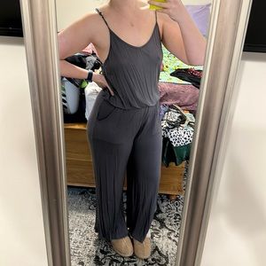Dark gray romper light material